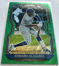 2021 Prizm Baseball Edward Olivares Kansas City Royals Tier II Green Wave Rookie