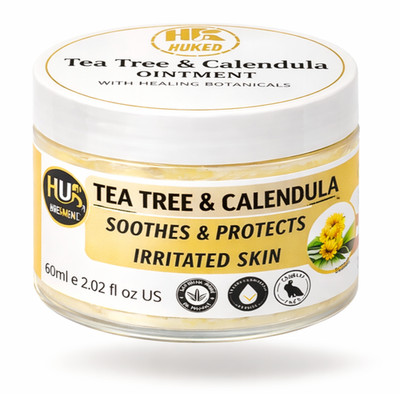 Teebaum & Ringelblume Hautbalsam 60ml Trockene gereizte Haut Relief Salbe Handarbeit