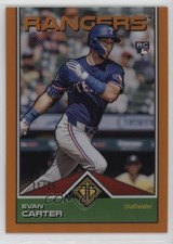 2024 Transcendent Collection Icons Chrome Orange Refractor /25 Evan Carter 6va
