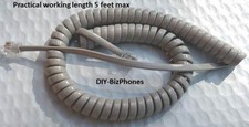 10-Pack Lot Platinum 9Ft Handset Cord Comdial Executech Phone 6400 6700 Series