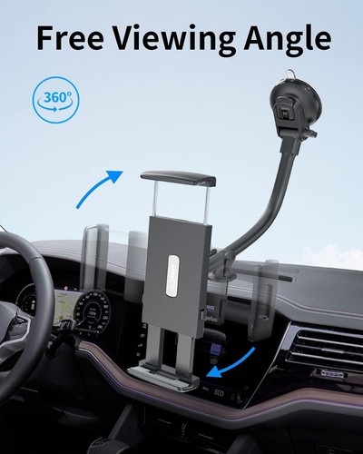 Flexibly Adjustable Tablet Holder for Car - Universal 7.9-11 Inch Compatibility - Picture 8 of 11