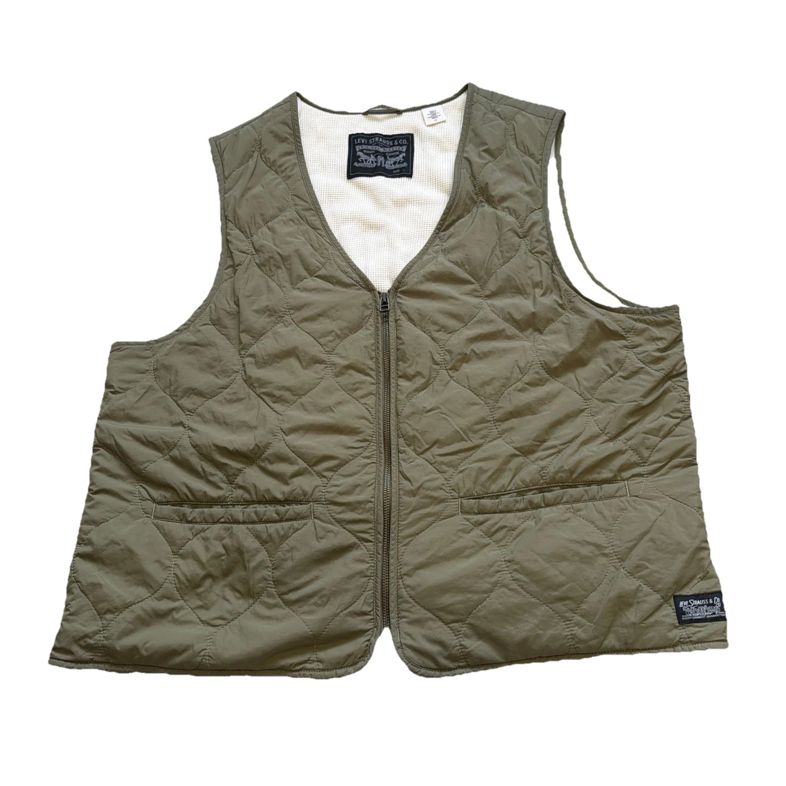 Levi's Highland Park Utility Vest Mens Size Large Green