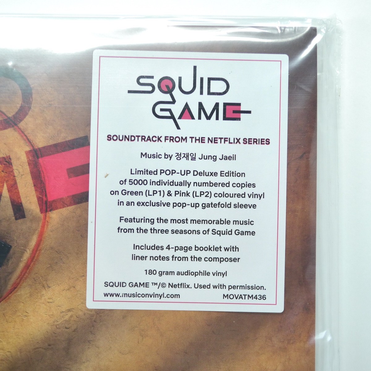 Squid Game 1~3 Soundtrack Vinyl [Limited Edition, Numbered, 180G