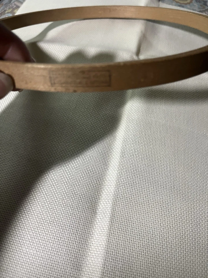 Vintage PRINCESS 7" Wooden Embroidery Hoop Round Spring Band Tension - Image 4 of 4