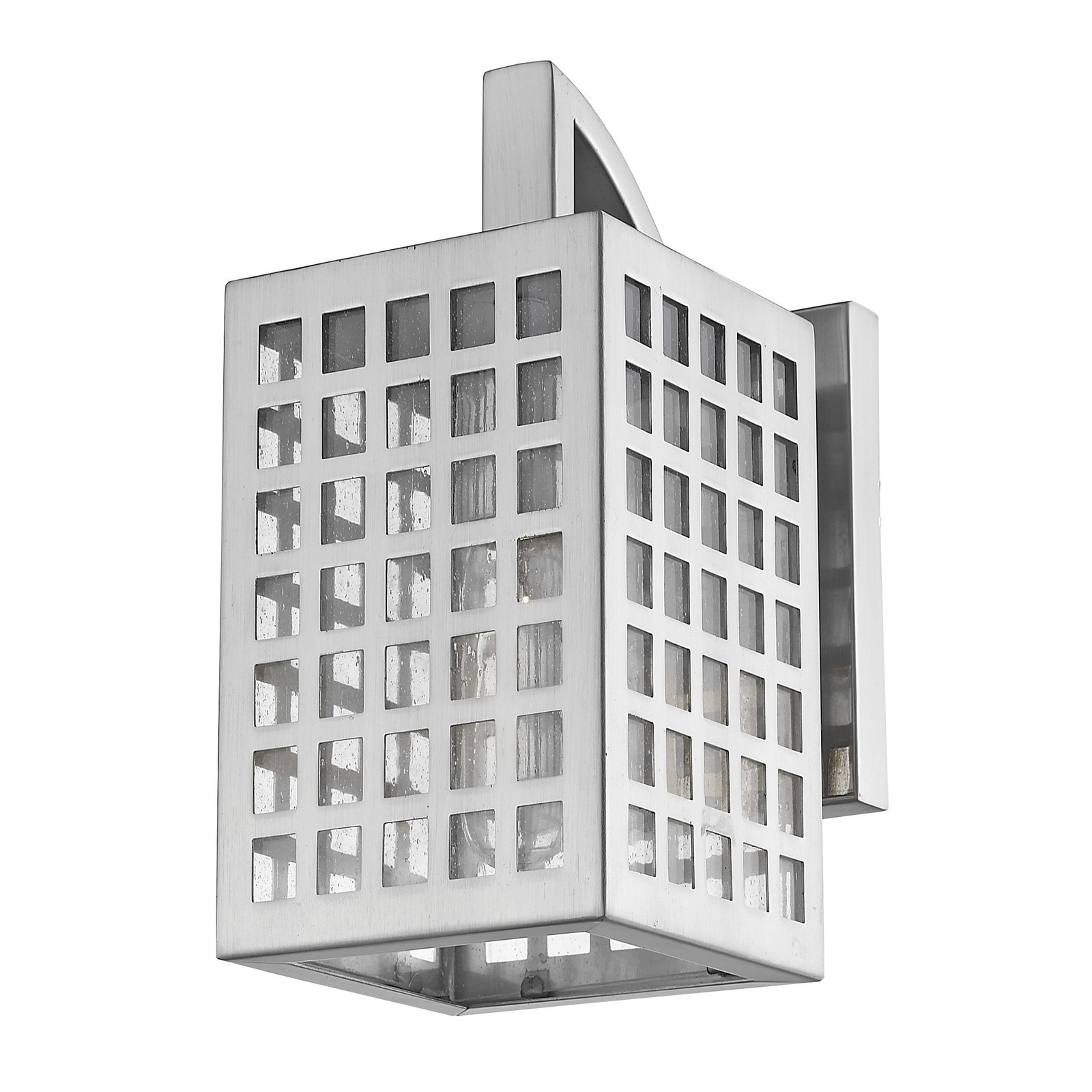 Letzel 1-Light Satin Nickel Outdoor Wall Light Fixture