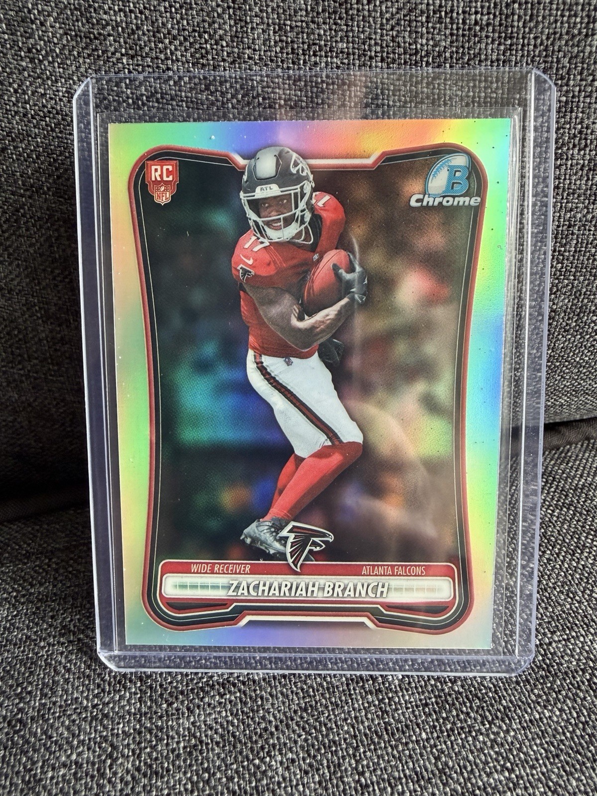 Zachariah Branch 2026 Bowman Football Chrome Rookie Red RC Variation Falcons