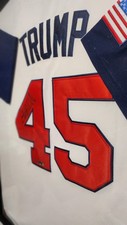 President Donald Trump Signed Baseball #45 Jersey