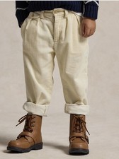 Polo Ralph Lauren Boys Corduroy Pants Beige Size 3 Classic Fit Cotton NWT 95
