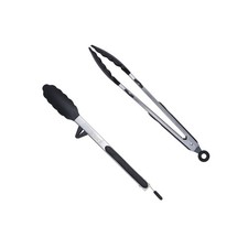 sossai® 30/40cm Grillzange Edelstahl Silikon Küchenzange Profizange Grillbesteck