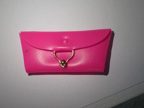 Vintage Barbie Doll Hot Pink Vinyl Clutch Bag