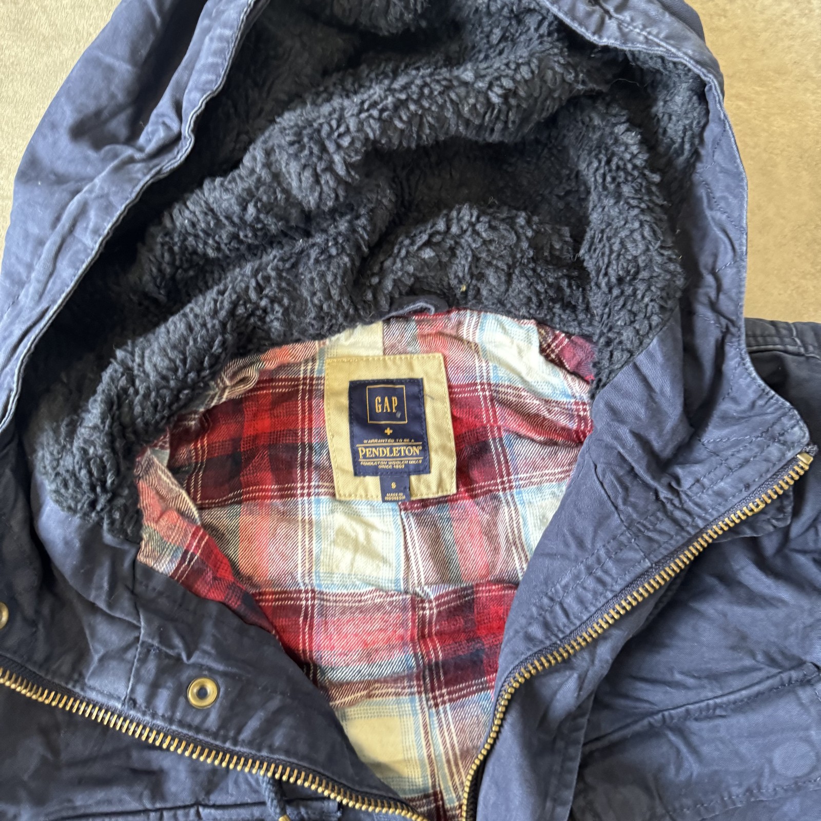 Gap X Pendleton Rain Jacket Mens Small Blanket Li… - image 6