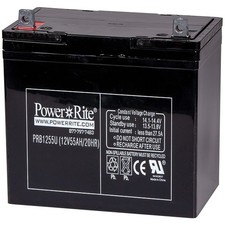 Power Rite Battery, 12V, 55 Ah (Nut & Bolt Connection), 1/Each Power Rite