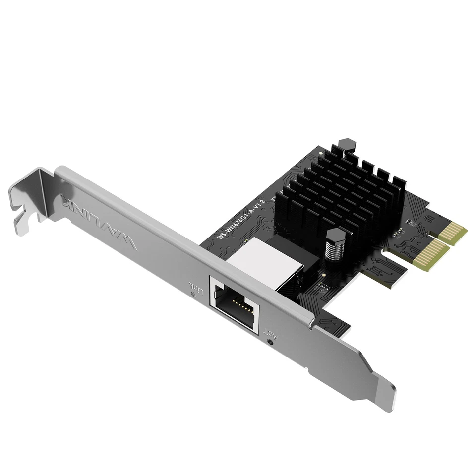 Tarjeta de red PCIe 2.5G Base-T, adaptador Ethernet PCI Express 2500/1000/100Mbps Foto 4 de 4