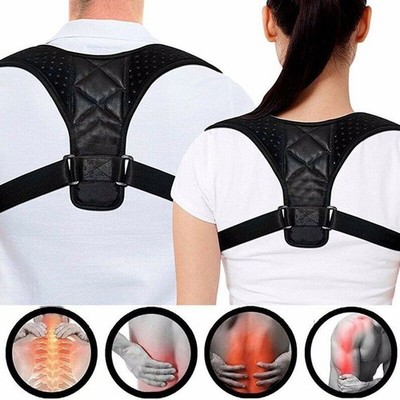 Adjustable Posture Corrector Low Back Support Shoulder Brace Belt for Men Women
