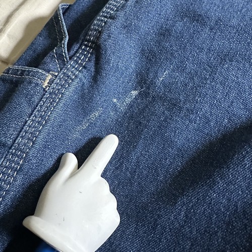 Vintage Bern Jeans Latzhose mit Latz Herren 32x 30 Denim Carpenter Blue - Bild 6 von 9