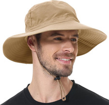 UPF 50 Cooling Boonie Hat for Men Women Wide Brim Bucket Hat for Safari