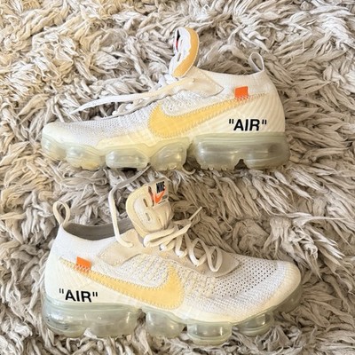 Nike Off-White Air VaporMax Flyknit Black Size 7.5 Men w/ Box & Blue Laces