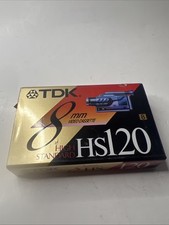TDK High Standard HS120 8mm Video Cassette   New and Sealed FREE SHIP