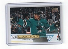 2019-20 Upper Deck Series 1 UD Canvas Card # C74 Evander Kane San Jose Sharks