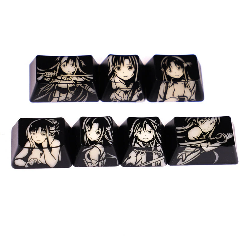 Sword Art Online Yuuki Asuna PBT Transparent Backlit Keycap Set f/Mechanical  - Image 4 of 4