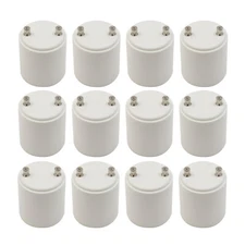 12-Pack GU24 to E26/E27 Adapter - GU24 Bayonet Base to E26/E27 Adapter Converter