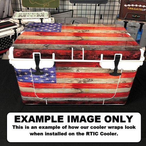 Vinyl Cooler Wrap fits RTIC 20qt 'New Model' | Decal Skin FULL Redline Flag - Picture 6 of 10