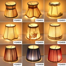 Pleat Lamp Shade Clip on E14 Bulb Table Light Lampshade Wall Lamp Covers