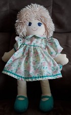 Vintage Gund Peach Yarn Hair Plush Stuffed Doll 17"