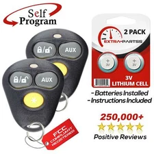 2 New Replacement Dei Viper 3 Btn Yellow Keyless Remote Key Fob For EZSDEI474V