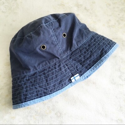 Finkid Baby Size 12-24M 1-2Y Bucket Hat Blue Sunhat Sun Hat Boys Unisex Summer