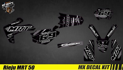 Motorrad Deko Kit für / Mx Decal Kit for Rieju MRT MRT Pro - Grey Stripe