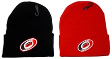 2 FOR 10.95! Carolina Hurricanes flat logos on 2 beanie  cap hat. See details