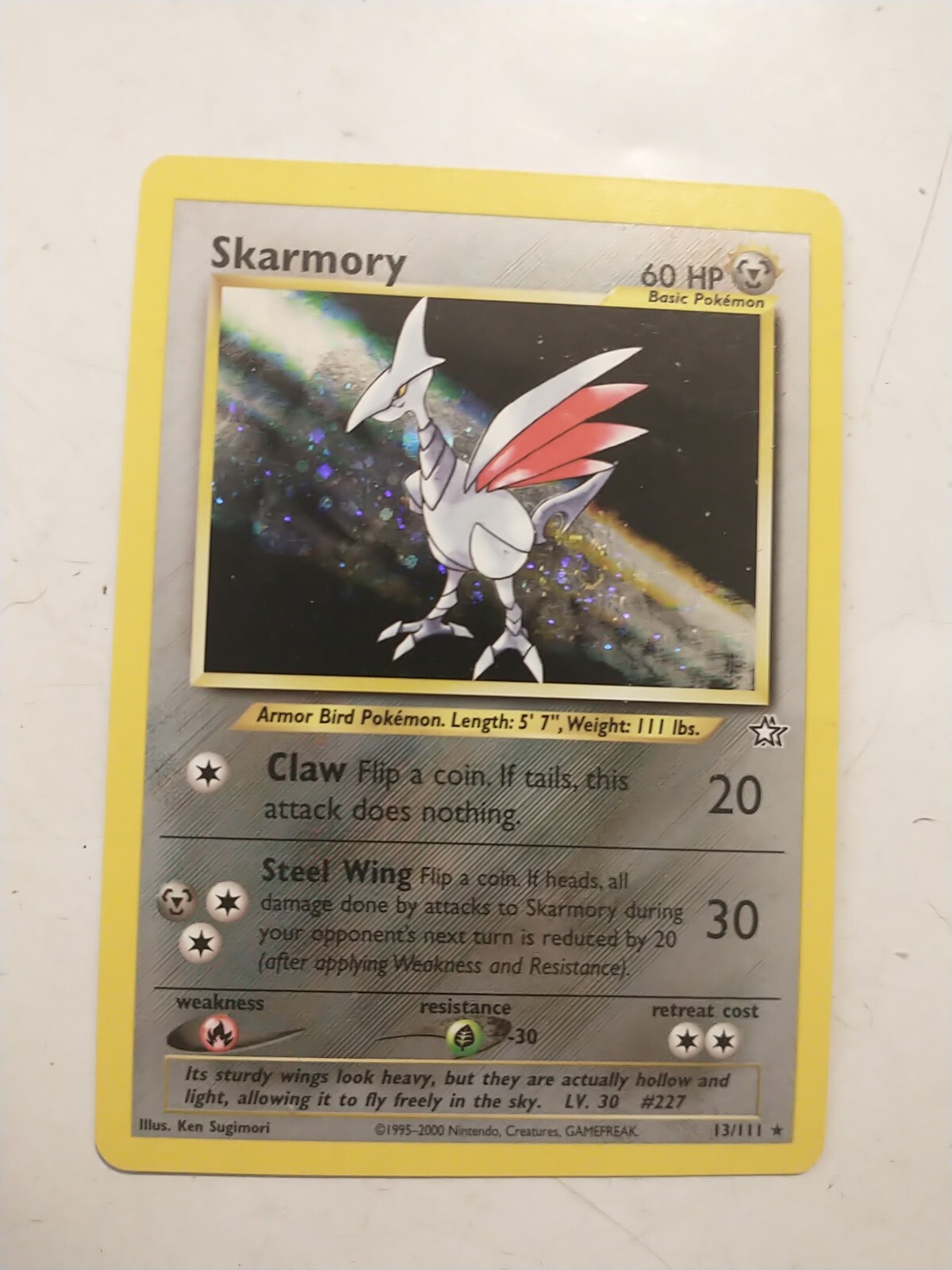 Pokemon TCG  Skarmory 13/111 Neo Genesis Holo Rare NM
