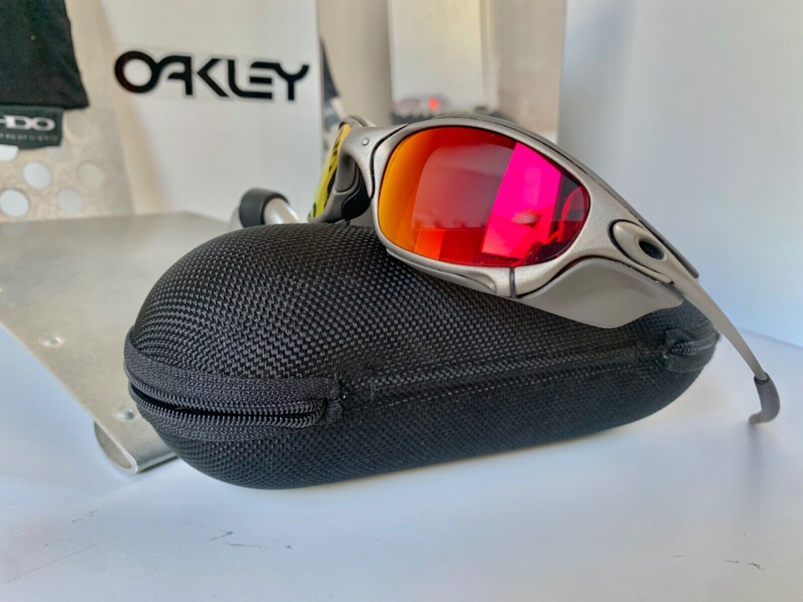 VINTAGE RARE X MAN OAKLEY JULIET RUBY+SIDE BLINDERS CICLOPE SERIAL