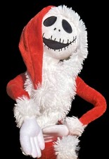 2017 Nightmare Before Christmas Plush Poseable Jack Skellington Santa Disney 27"