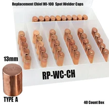 Replacement Chief Spot Weld Caps - Electrodes - 13mm -  GYS Spot Weld Caps
