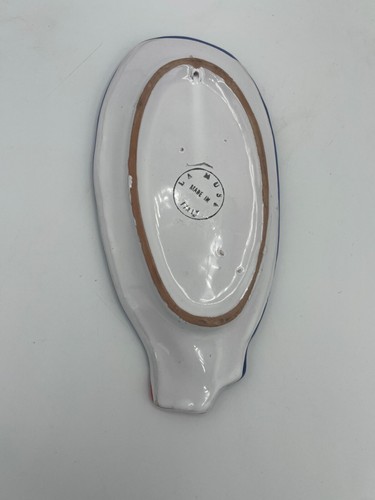 (50C) La Musa Cerámica Pintada a Mano ITALIANA Pequeño Plato/Cuchara Descanso Navidad - Imagen 2 de 2
