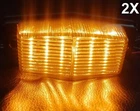 2X LED Smoked Amber Light Double Burner / Pole Marker Retro Truck Lorry Trailer