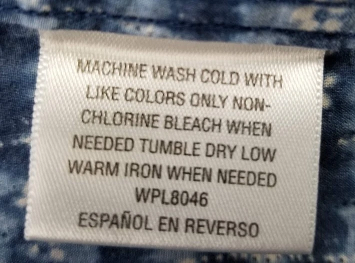 bar III рубашка на пуговицах мужской большой L 16 16 1/2 синий белый цветочный длинные рукава - Изображение 4 из 4