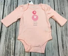Baby Gap Girls 3-6 Months Pink Lamb I Love Dad Bodysuit Shirt. Nwt