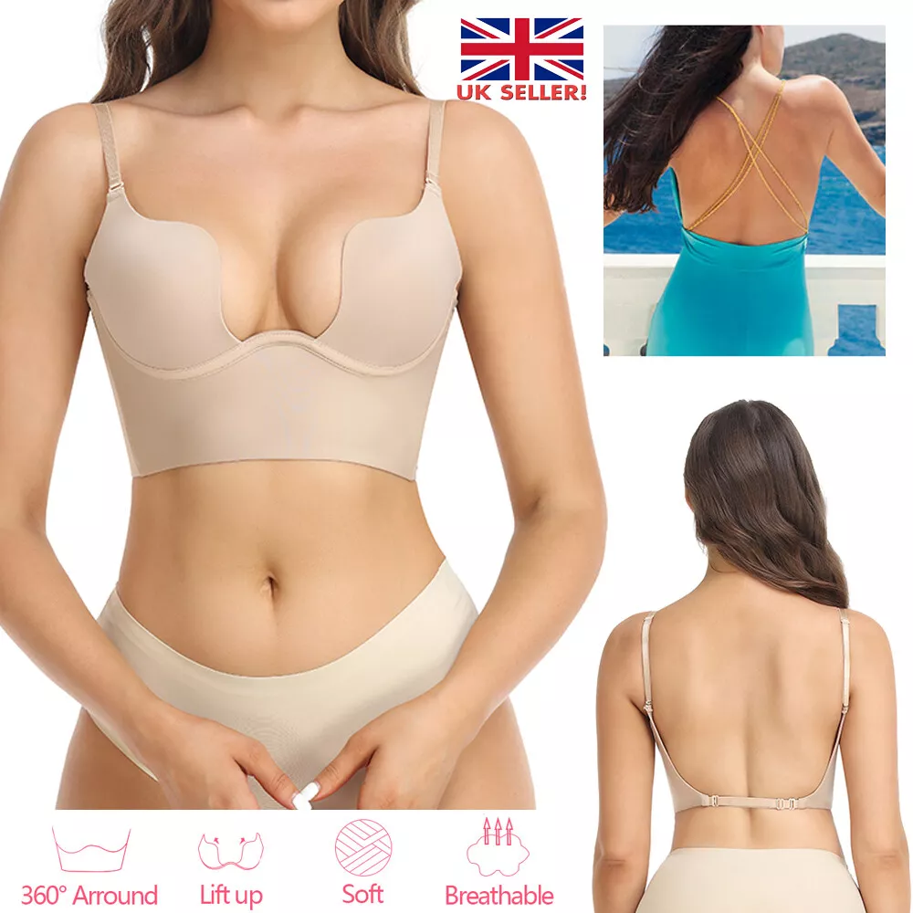 Clear Strap Backless Bras