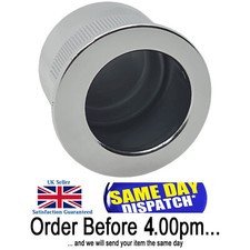 Pull Finger Handle Recessed Fitting Pocket Insert Sliding Doors (Chrome)