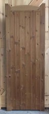 Single Thermowood (Thermally Modificated Timber) Arched Garden Gate