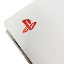 Electroplated Red Logo / Decal Vinyl Sticker for ps5 playsation 5  READ 