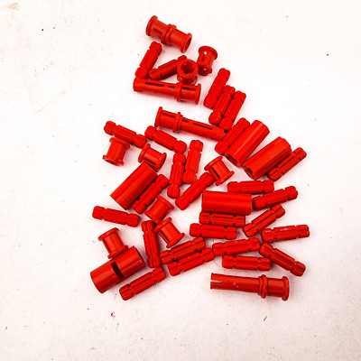 Lego Technic Red Pins Connectors Mixed Lot of 45 pieces Replacement Parts