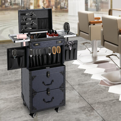 Cosmetic Case Professional Makeup Travel Case Beauty Trolley With Four Wheel