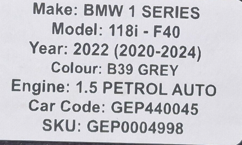 BMW 1 SERIES 118i BULKHEAD TOP SECTION FRONT ENGINE COVER 2022 51719853477 F40 - Picture 10 of 10