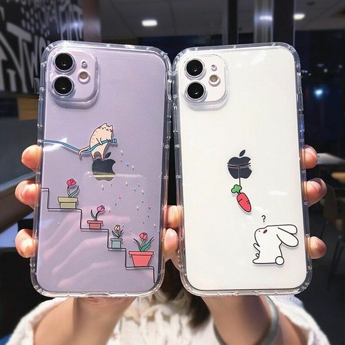 Creative Cartoon Phone Case Cute Rabbit Cat Animal Cover For Iphone 12 11 8 X Xs Ebay