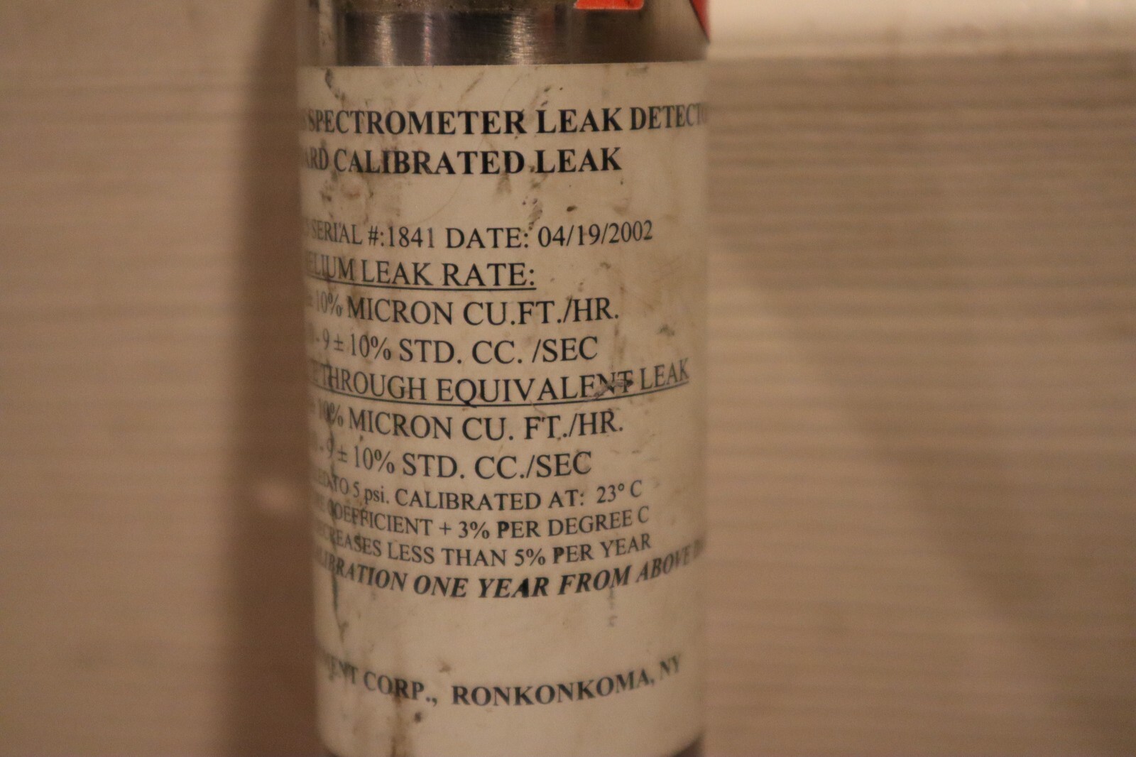 Vacuum Instrument SC5 Helium Mass Spectrometer Standard Leak Detector