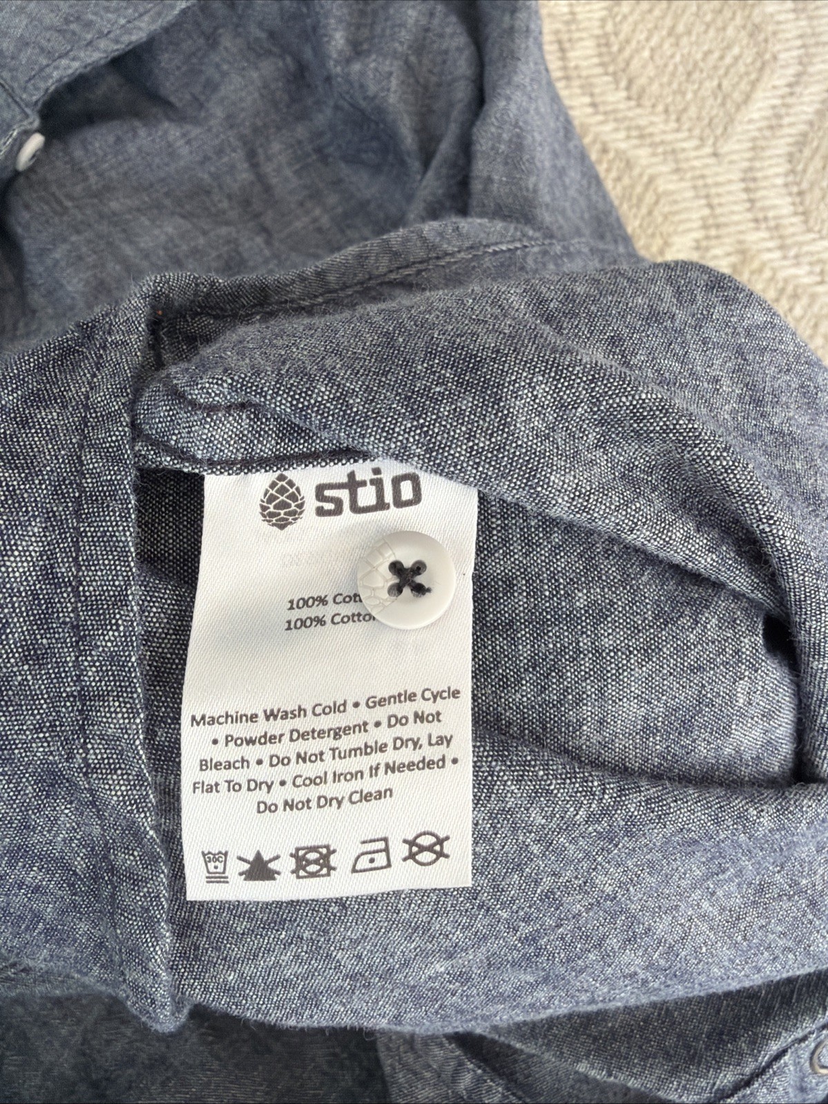 Stio Button Down Dark Chambray Western Shirt XS S… - image 5